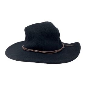 Britton Mesa Fedora Style Felt Black Hat | One Size Fits Most NWT